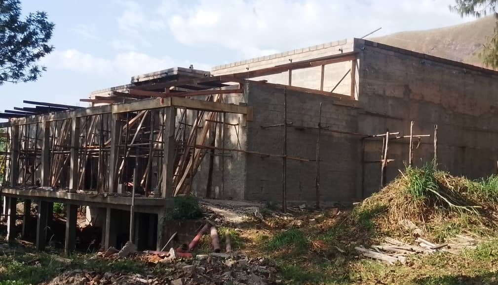 December 2025 - Roof construction over control areas gets underway